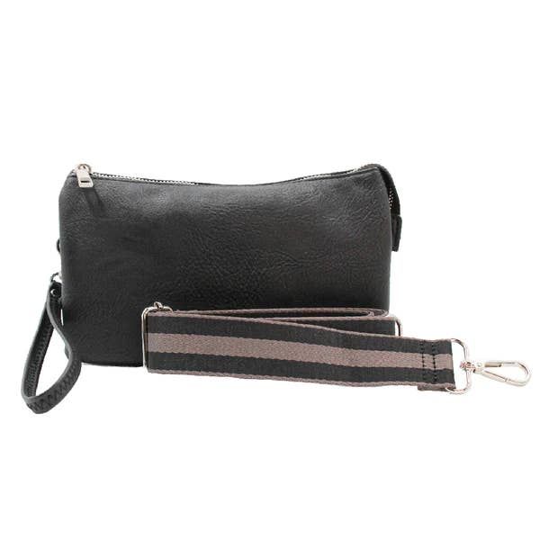 Stefani Wristlet Crossbody: Black