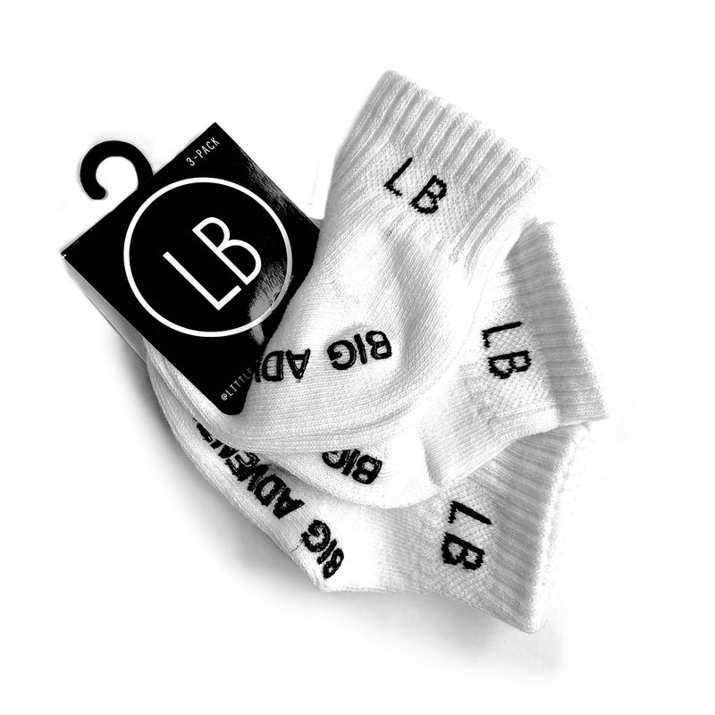 Sock 3-Pack - White: 6-8Y