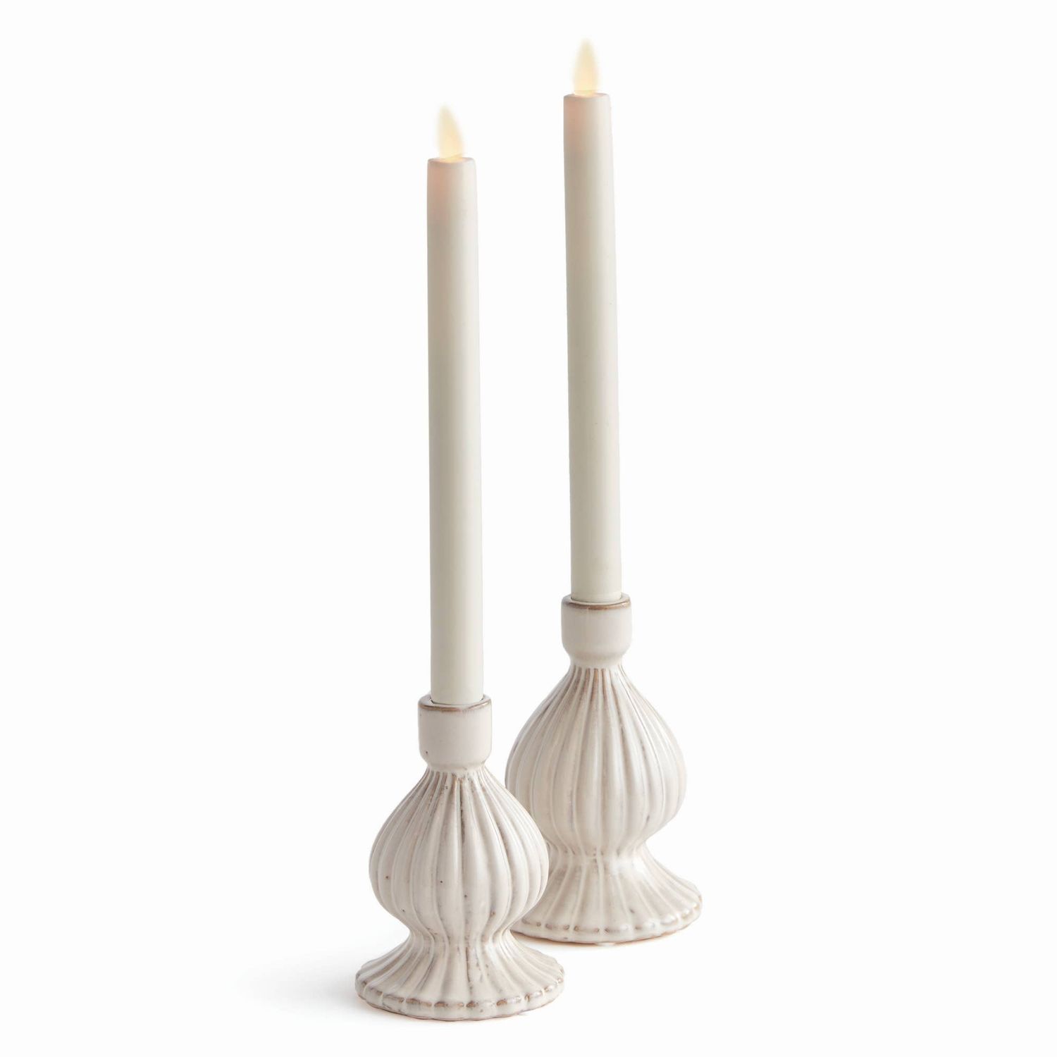 Mela Taper Holders, White