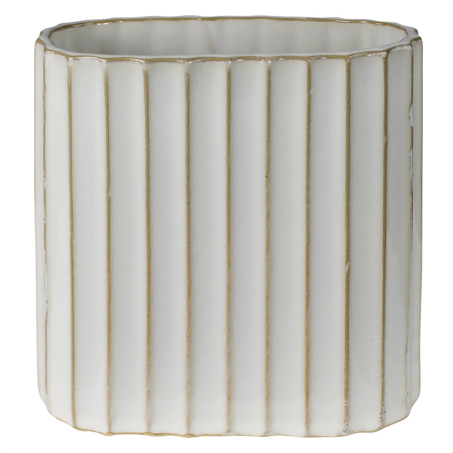 Caro Ribbed Vase, Ceramic - Sm