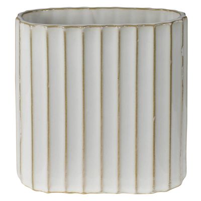 Caro Ribbed Vase, Ceramic - Sm Caro Ribbed Vase, Ceramic - Sm