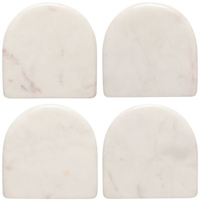 White Arch Marble Coasters Set of 4