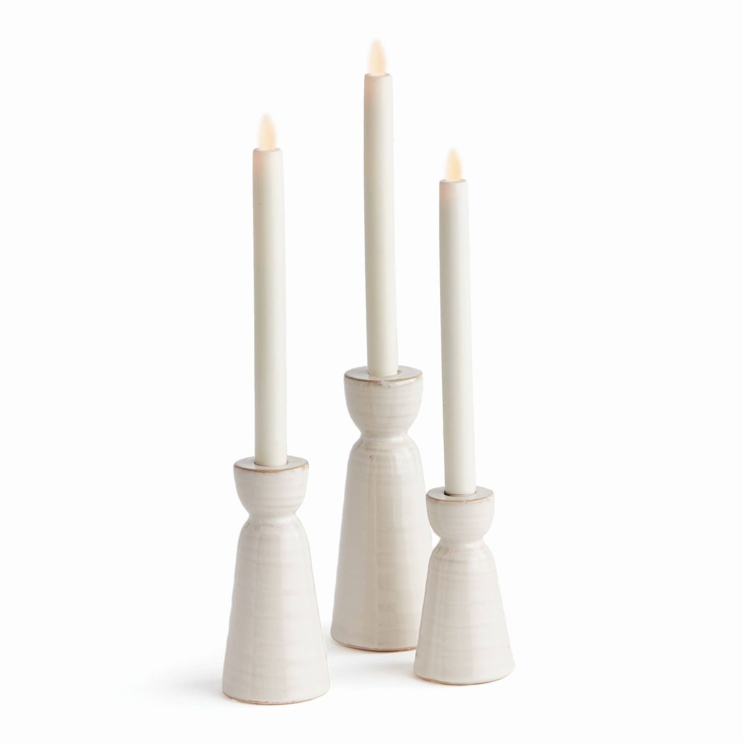 Libbey Taper Holders, White