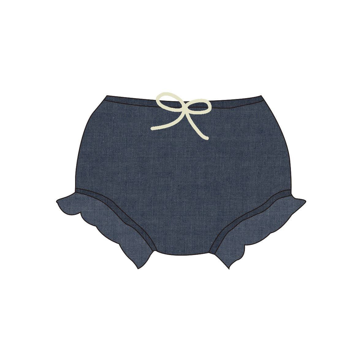 Bloomers- Chambray Layette Set