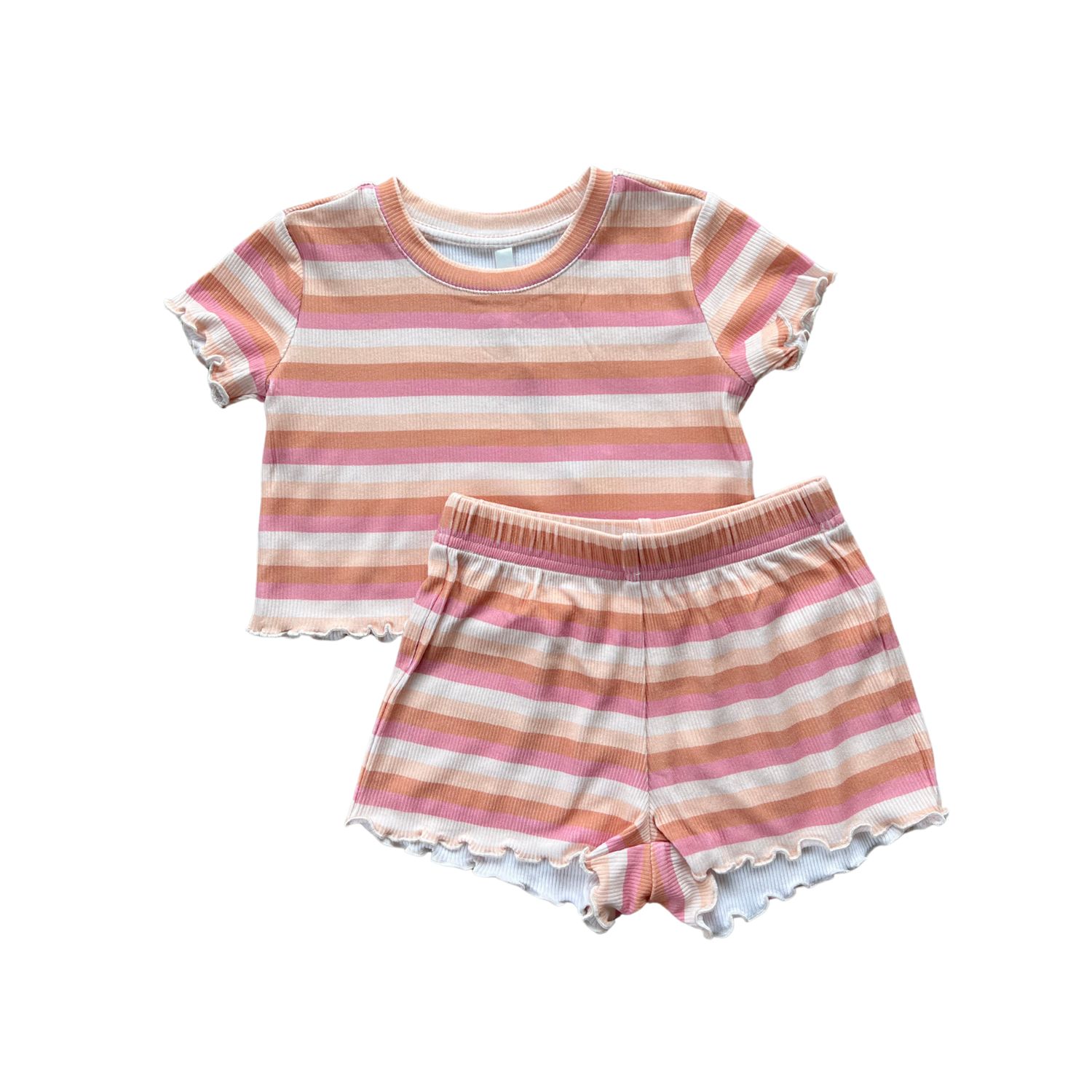 Girl&#39;s Two-Piece Set, Size: 4T, Color: Tropical Stripe