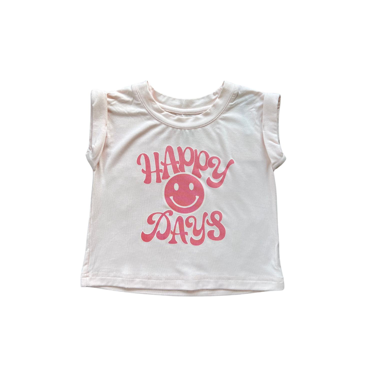 Girl&#39;s Roll Sleeve Top, Color: Happy Days, Size: 5T