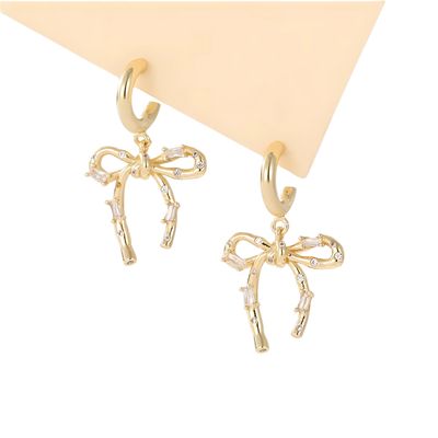Lilly Bow Earrings~ 18k Gold Plated Stainless Steel