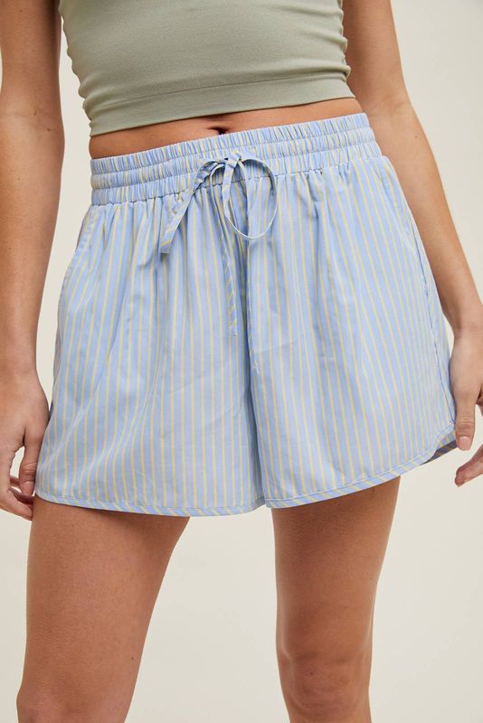 DOLPHIN HEM STRIPED BOXER SHORTS