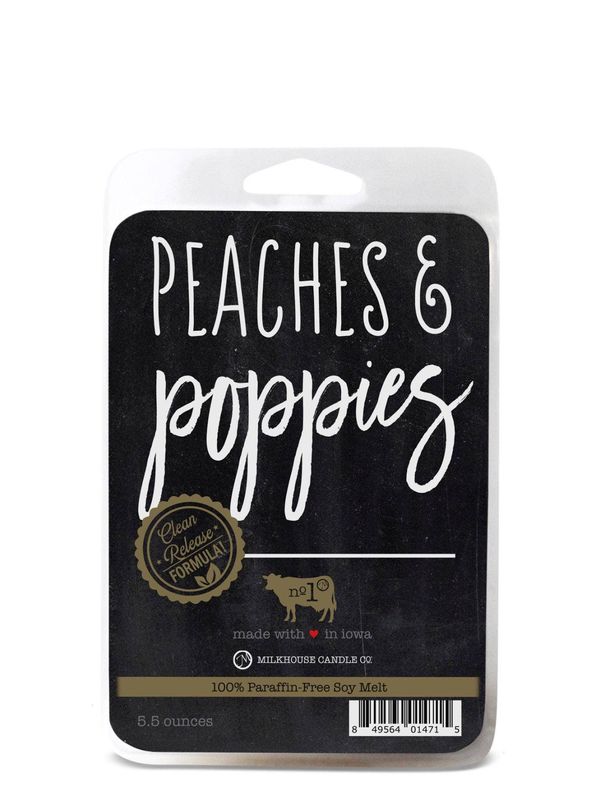 5.5 oz Wax Melts: Peaches &amp; Poppies