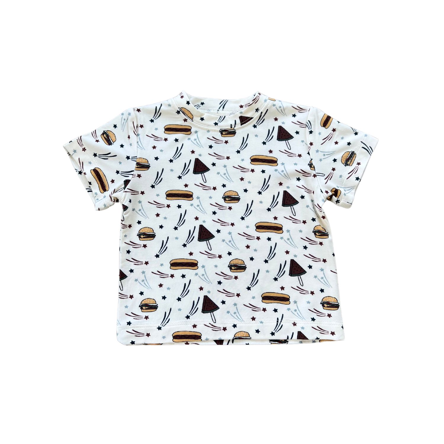 Boy&#39;s Short Sleeve Tee, Size: 6, Color: Burgers &#39;n Dogs
