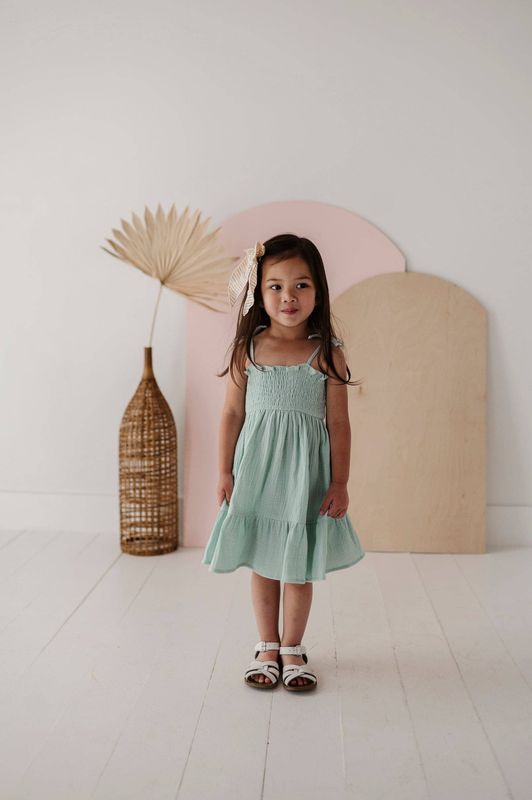 Girl&#39;s Tiered Mini Dress