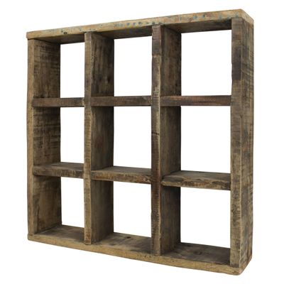 Morro Divided Shelf, Wood - 9 Cubes Morro Divided Shelf, Wood - 9 Cubes
