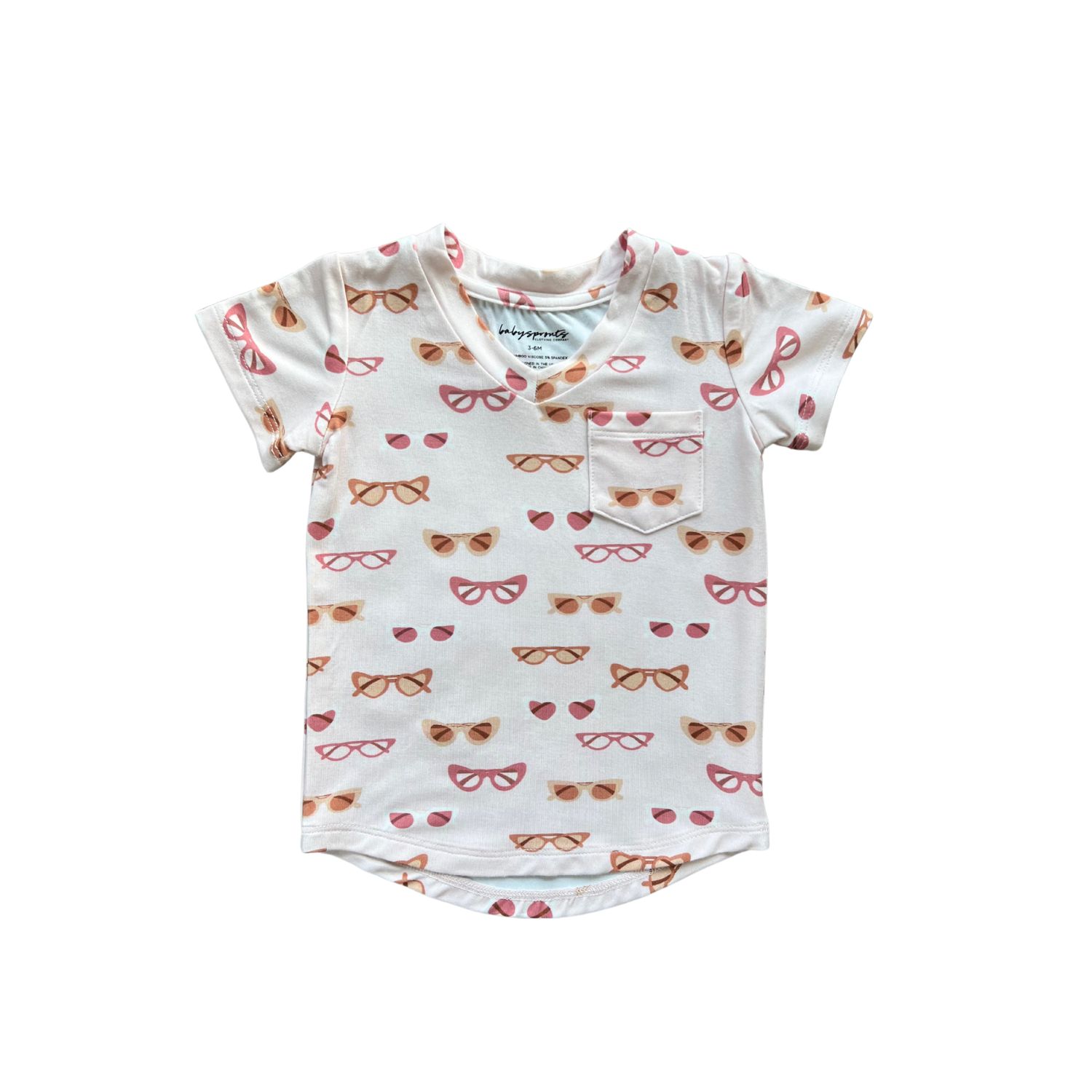 Kid&#39;s V-Neck Pocket Tee, Color: Retro Shades, Size: 5T