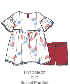 Rocket Pop Toddler Set, Color: Cloud, Size: 4 Toddler
