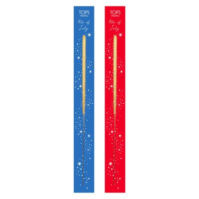 6.75" Wish Sparkler Card - 4th of July - Gold - Asst Colors