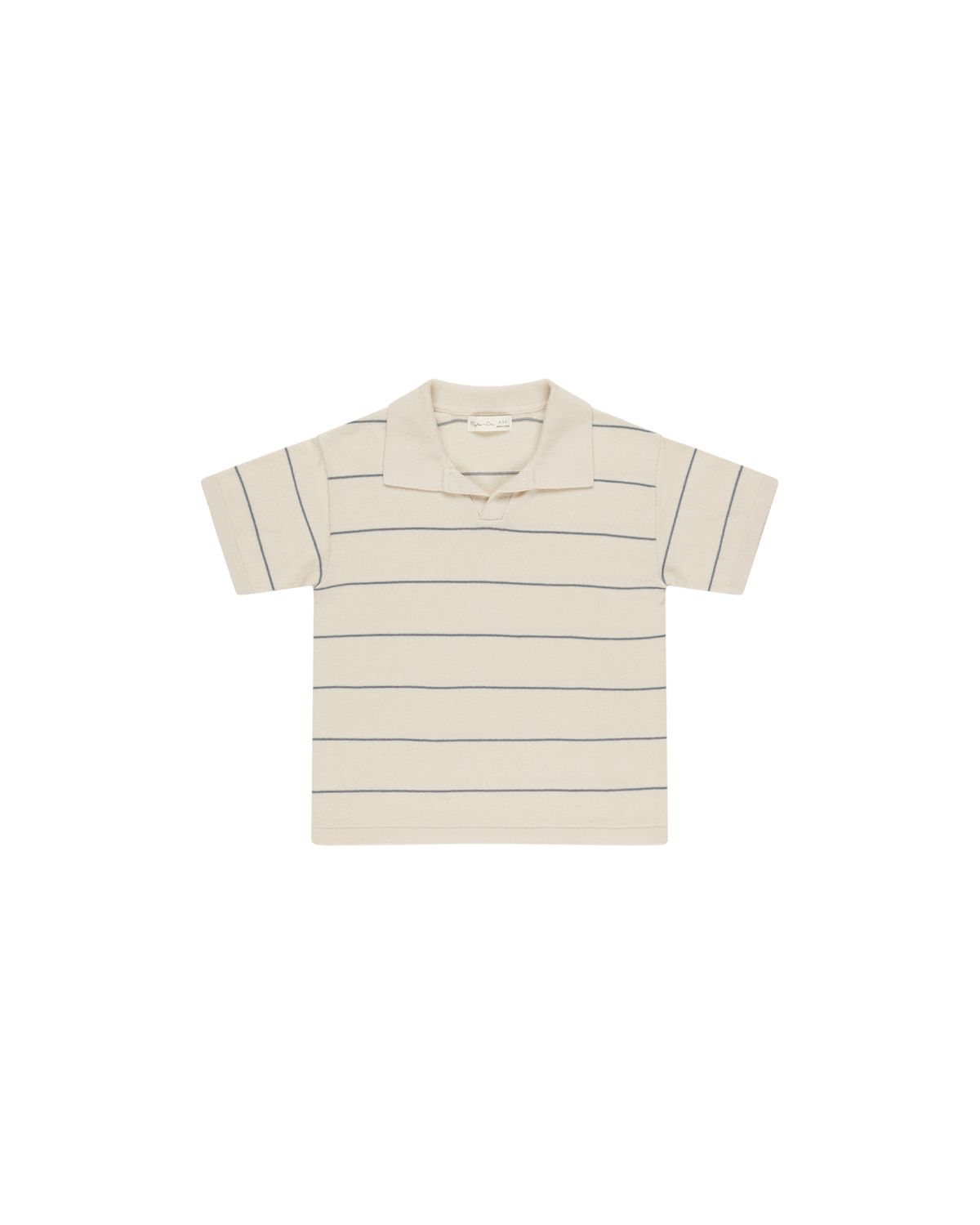 CHANDLER KNIT POLO || BLUE STRIPE