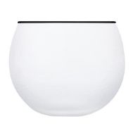 Roly Poly Glass, 13-Ounce, White &amp; Black