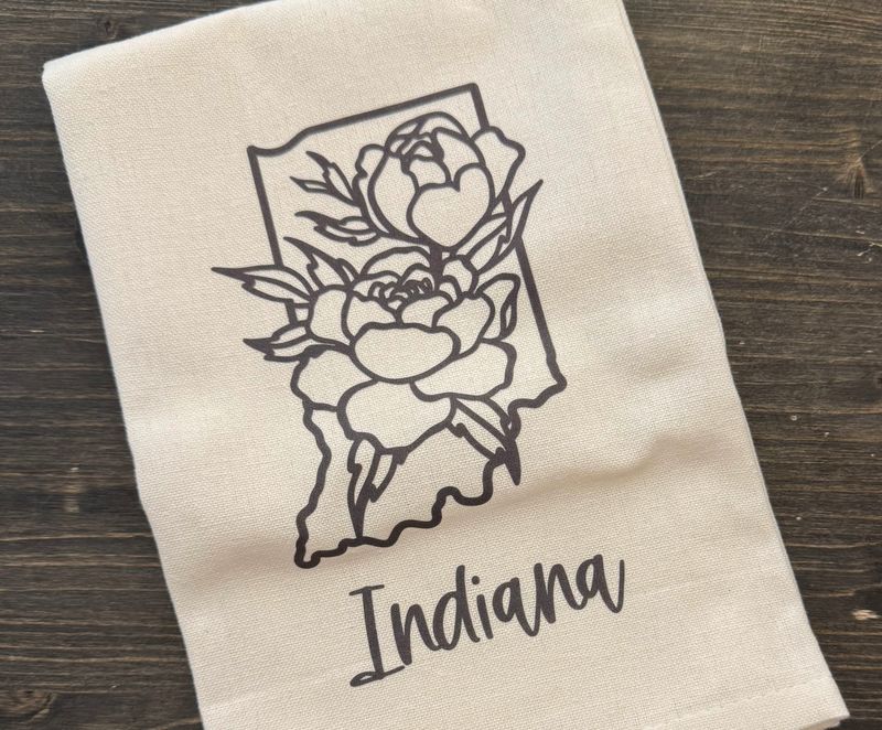 Indiana Peony Tea Towel