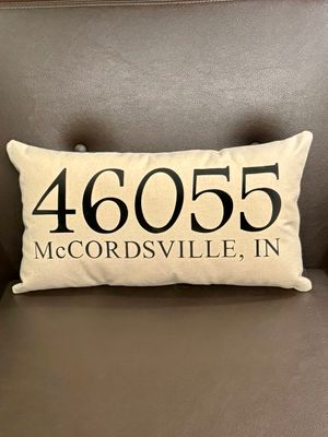 Zip Code Lumbar Pillow Zip Code Lumbar Pillow