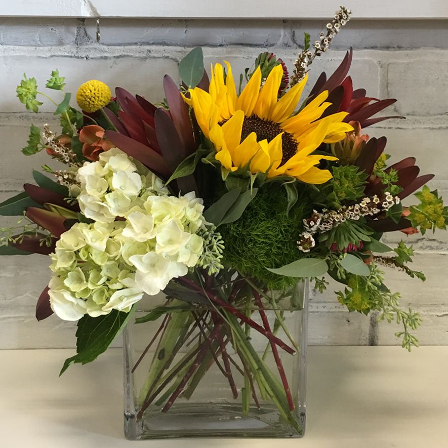 Sunflower mixed vase Fishers flower delivery