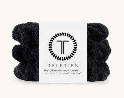 Teleties - Large Towel Scrunchie - Soft &amp; Gentle On Hair - Prevents Breakage &amp; Damage - Absorbent &amp; Drying Terry Cloth - Ideal for Thick Hair - All Hair Textures - Core Collection