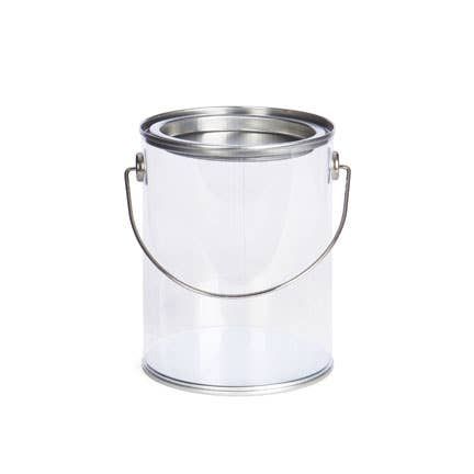 Round Tin Lidded Bucket