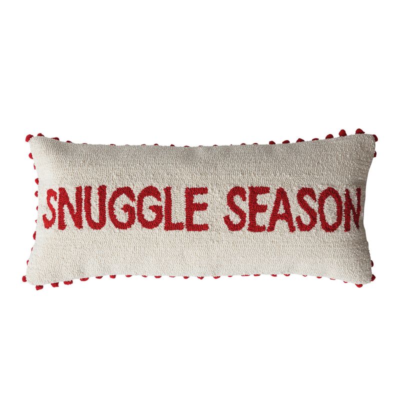 Lumbar Pillow with Pom Pom Trim - Snuggle Season "