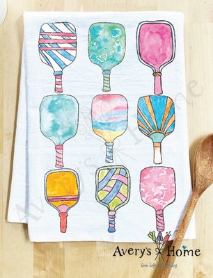 Pickleball Paddles Sport Kitchen Towel