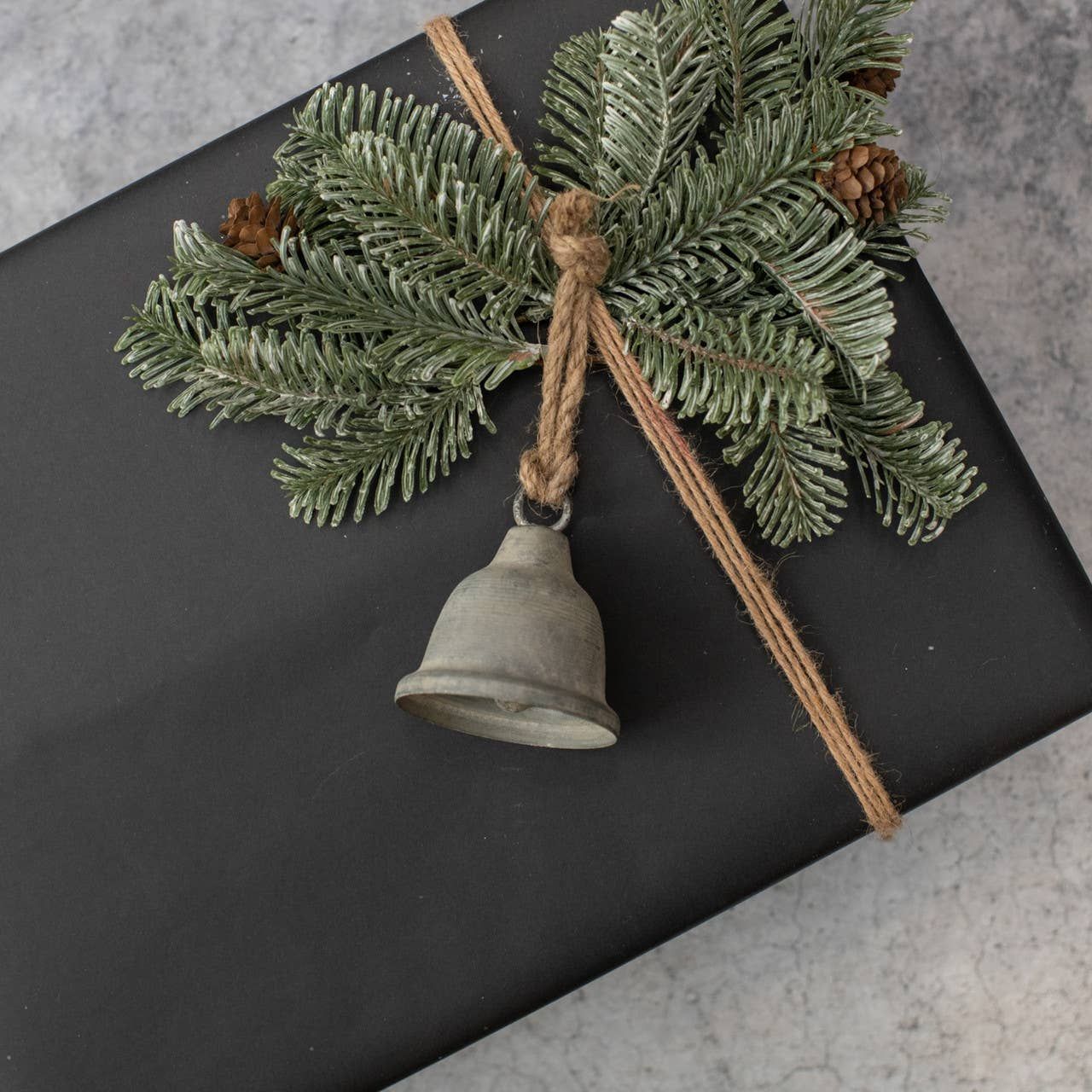 6.5&quot; GALVANIZED ANNABELLA BELL ORNAMENT