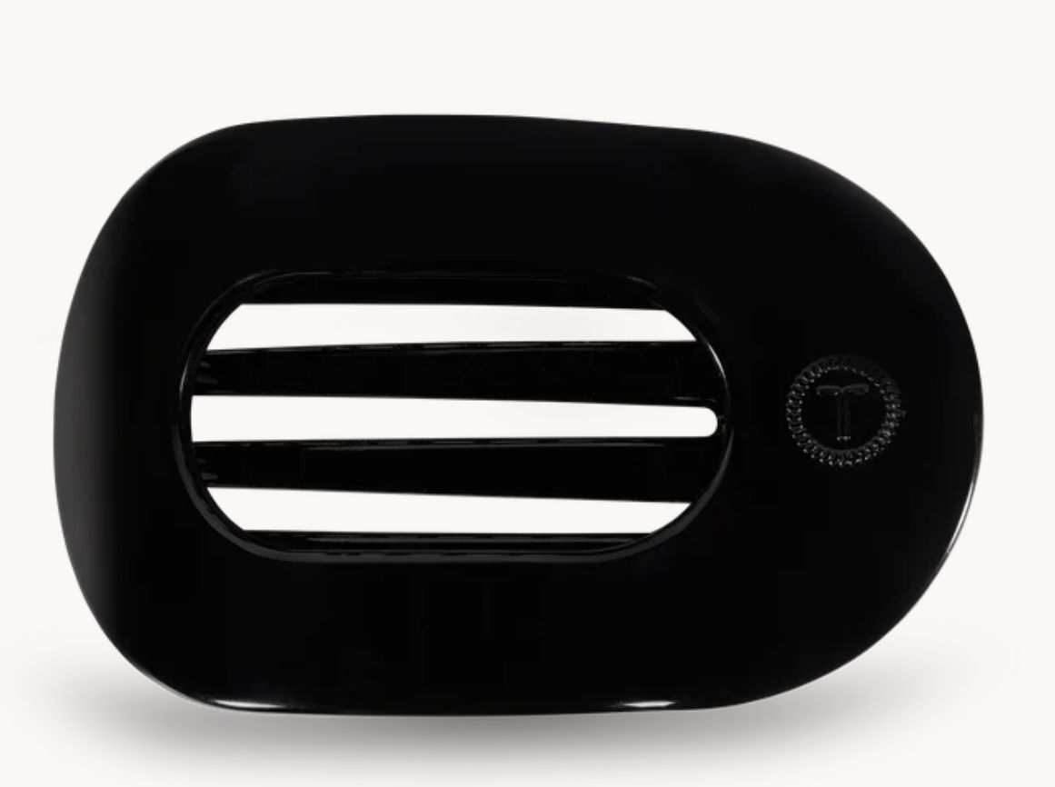 Round Flat Hair Clip | Large |Jet Black