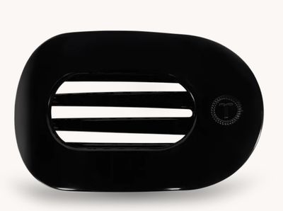 Round Flat Hair Clip | Large |Jet Black