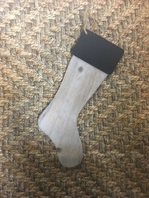 Stocking - Wooden With Blackboard Cuff
