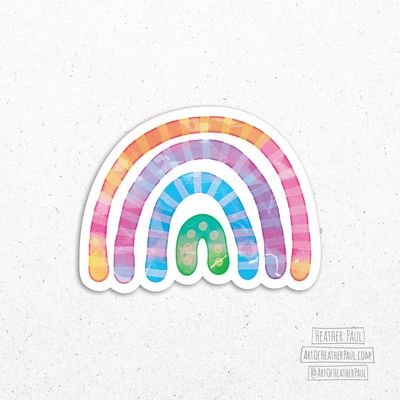 Rainbow Worms Sticker