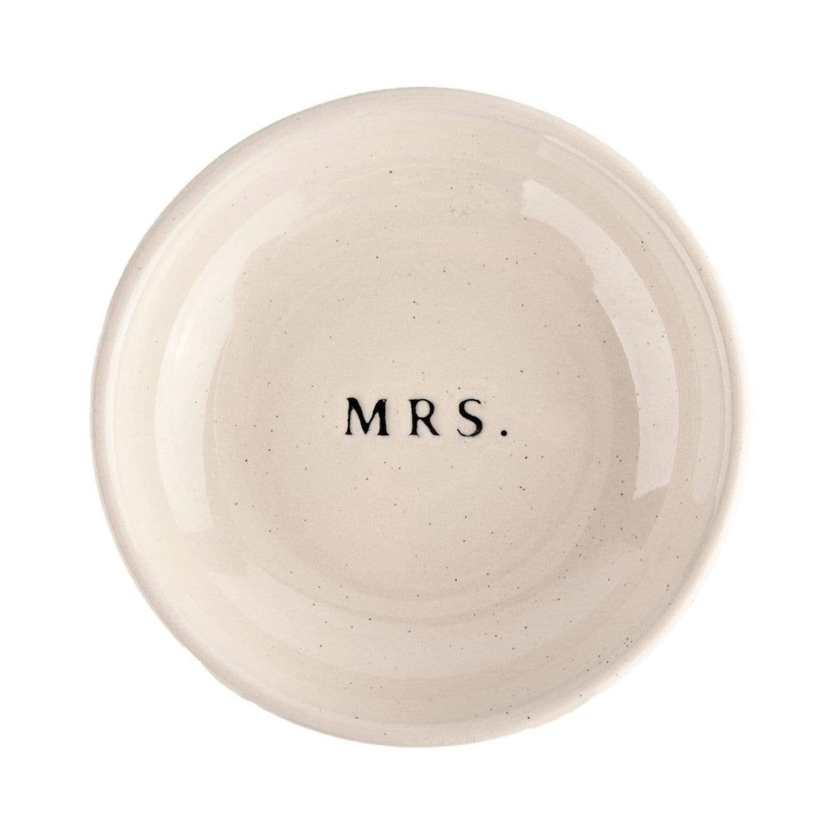 Mrs. Stoneware Jewelry Dish