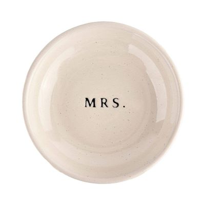 Mrs. Stoneware Jewelry Dish