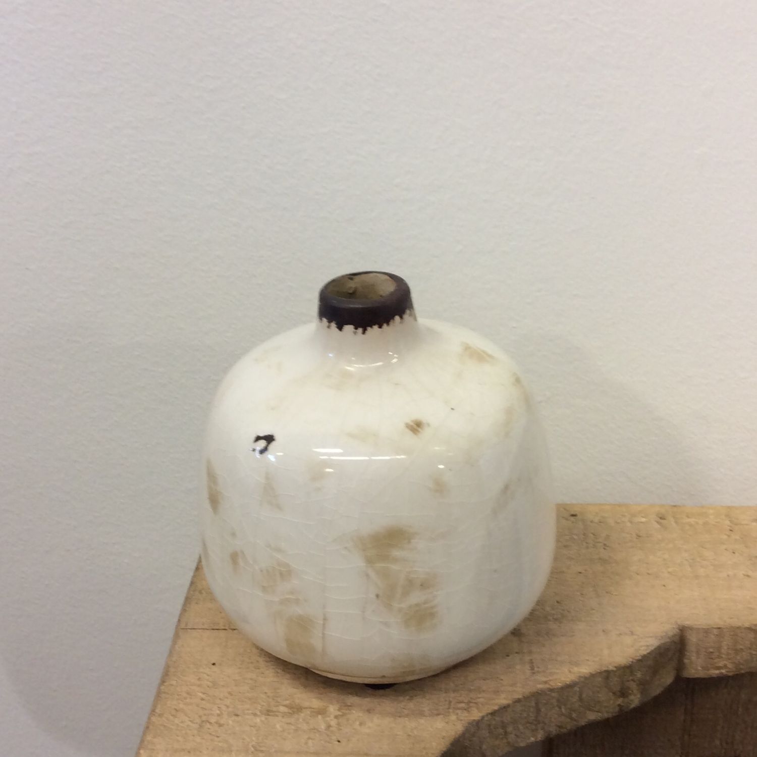 Vase- Spanish Ember  Aged Ivory