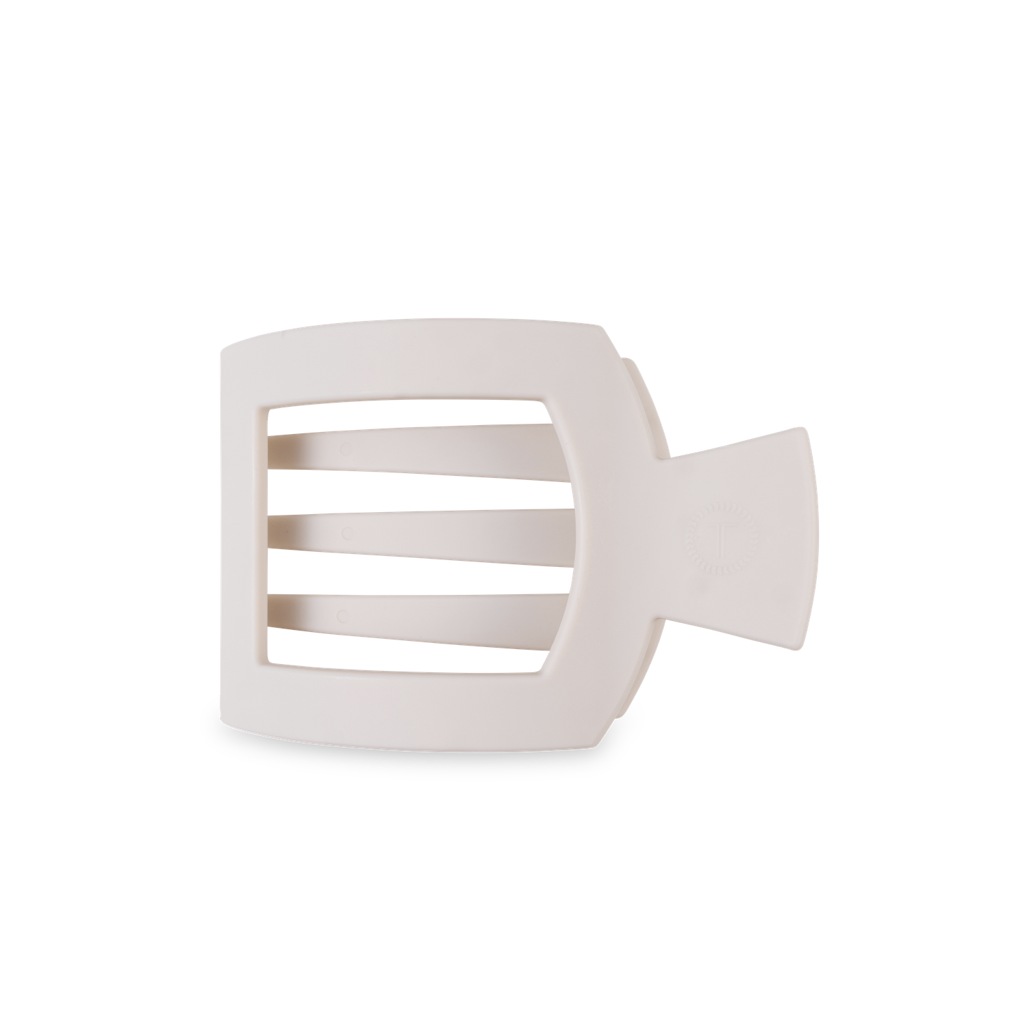Silver Flames Medium Flat Square Hair Clip