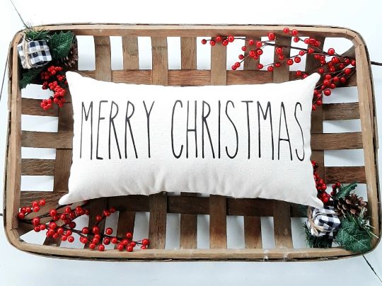 Merry Christmas Lumbar Pillow