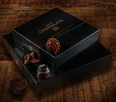 Bourbon Barrel Assorted Artisan Chocolates - 9 Piece Box