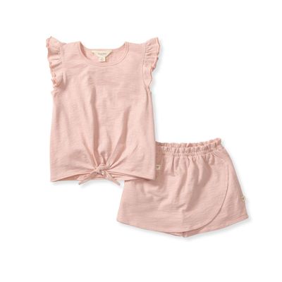 Organic Girl Slub Tee &amp; Shorts Set