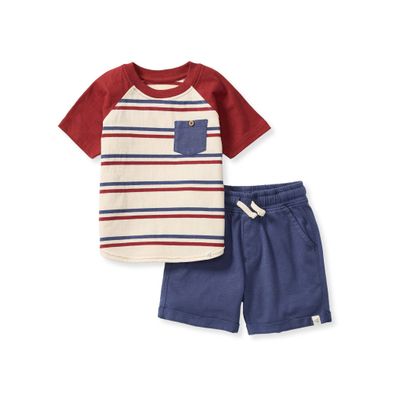 USA Stripe Boy Tee &amp; Shorts Set