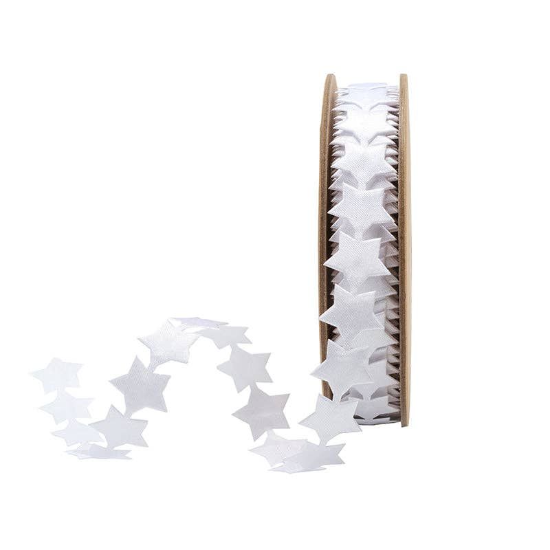 3/4" Ultra Sonic Trim | Star | 10 Yard Roll: White