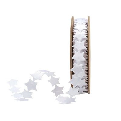 3/4" Ultra Sonic Trim | Star | 10 Yard Roll: White