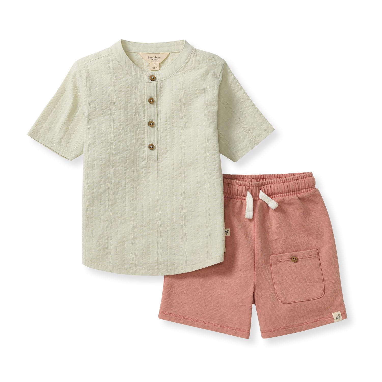 Seersucker Boy Shirt &amp; Shorts Set