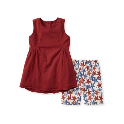 American Stars Tunic &amp; Shorts Set