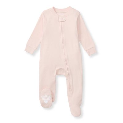 Solid Rib Organic Cotton Sleep &amp; Play - Ranunculus