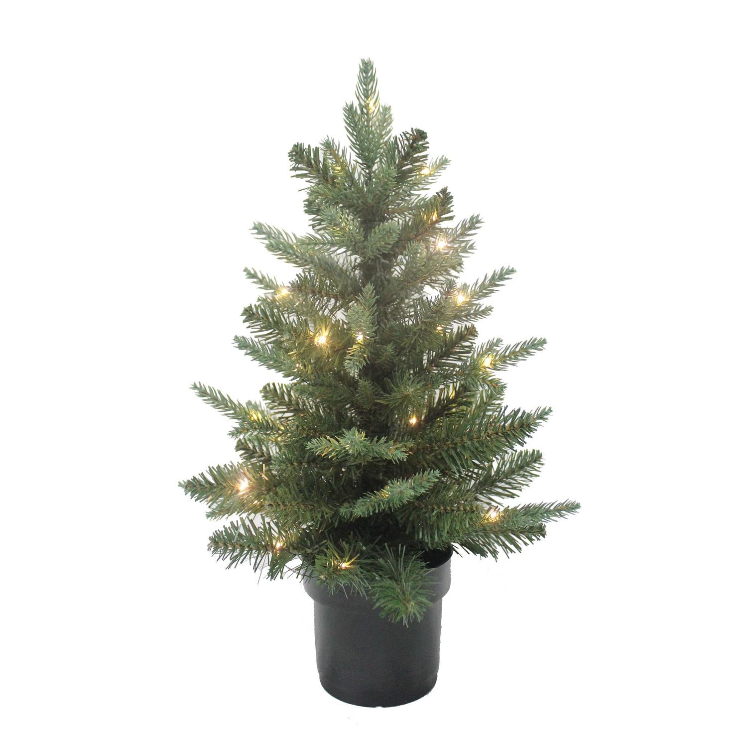 18"B/O PRE-LIT WW LED TREE IN POT