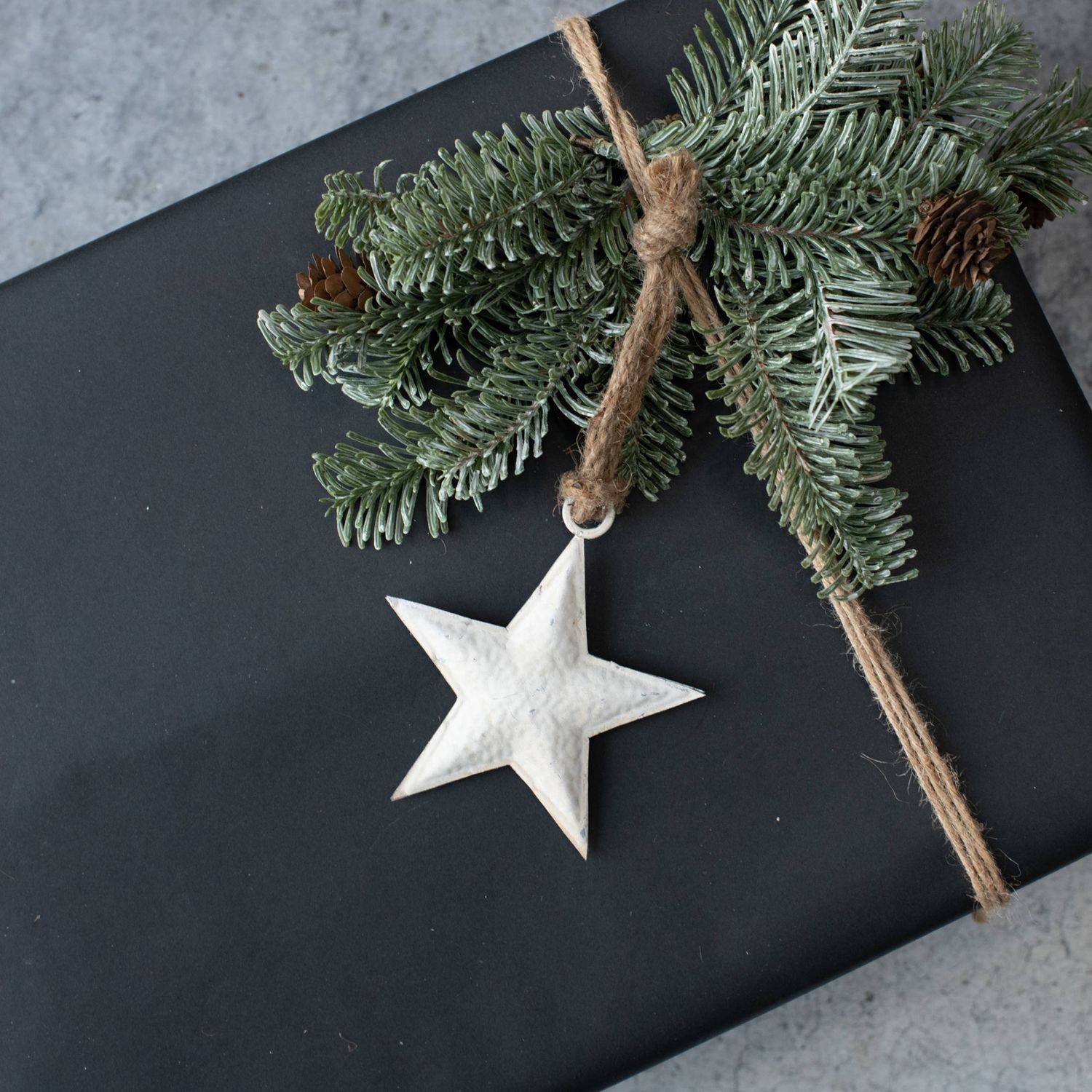 4" WHITE METAL STAR ORNAMENT