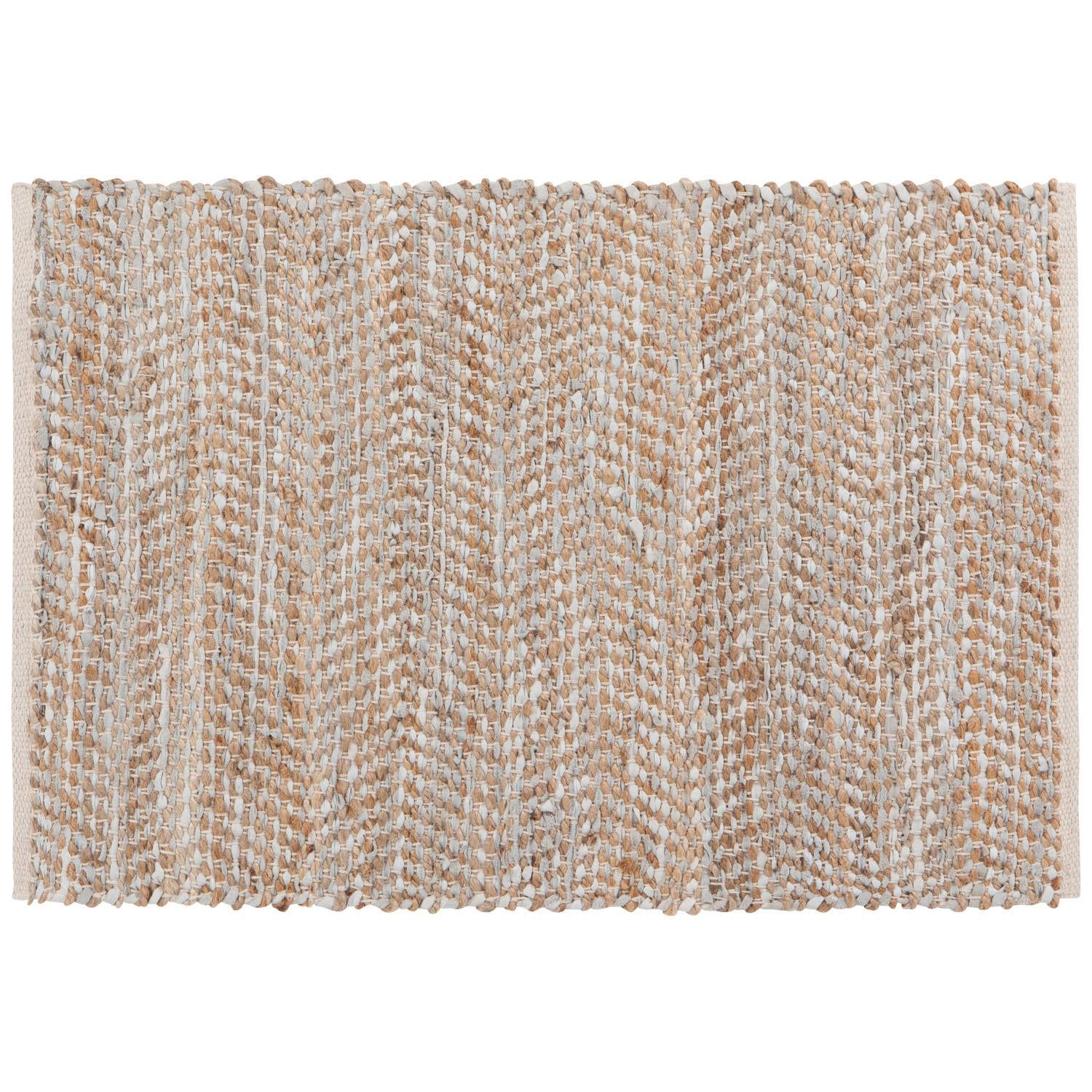 Miller Gray Leather Chind Run 2 x 3 Ft