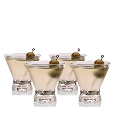 Stemless Martini Glasses Set of 4